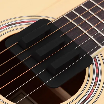 Image de Kit d'étouffoirs pour rosace de guitare, étouffoirs pour rosace de 11 cm, accessoires pour instruments acoustiques