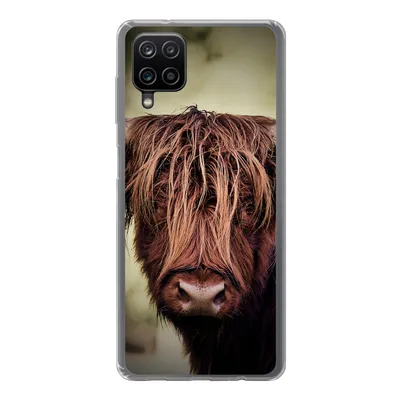 Produktbild von MuchoWow® Handyhülle Schutzhülle Hülle für Samsung Galaxy A12 Schottischer Hochländer - Licht - Porträt - Natur Silikon Softcase Handy Hülle - Bild