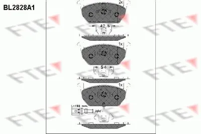 Produktbild von FTE Bremsbeläge Satz Vorne Bremsklötze für VW Golf VII Schrägheck (5G1, BQ1, BE1, BE2) 9011008