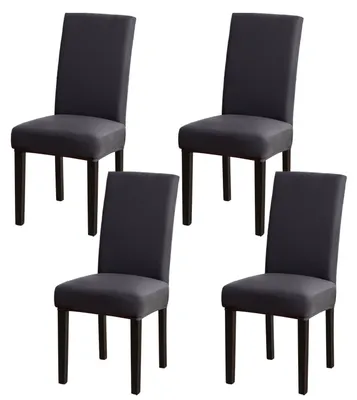 Productafbeelding van Stuhlbladen, set van 4, antraciet, stretch, wasbaar, polyester