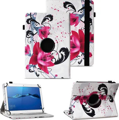 Produktbild von Tablet Hülle Huawei MediaPad M3 M5 Lite 10 Tasche Schutzhülle 360° Drehbar CaseFarben:Motiv 5