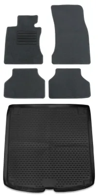 Produktbild von Gummi-Kofferraumwanne + Fußmatten Set für 5er BMW E61 Touring, Bj. 5/2004-2/2007
