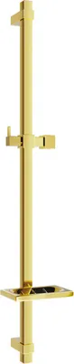 Produktbild von Mexen DQ Duschstange mit Seifenschale 80 cm, Gold - 79381-50