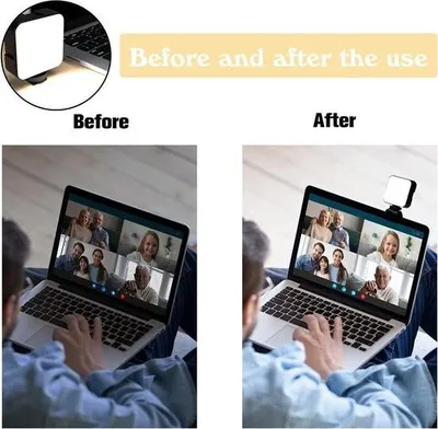Immagine prodotto di Luce per videoconferenza con treppiede e morsetto - luce anulare per webcam e computer, luce per selfie per TikTok, smartphone, YouTube - fotografia