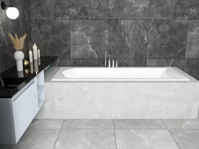 Produktbild von Badewanne Rechteck Wanne Acrylwanne 160x70 Shea Slim ohne Gehäuse