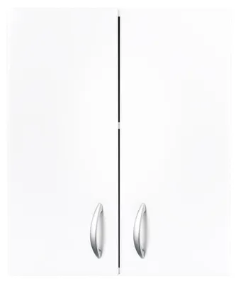 Immagine prodotto di Scaffale da parete Negrari per lavanderia, 2 ante, legno pregiato, idrorepellente, bianco, 60x32x70 cm
