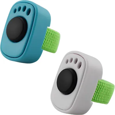Imagen del producto de Entrenamiento canino con clicker, paquete de 2 unidades, color blanco y azul claro, para perros y gatos