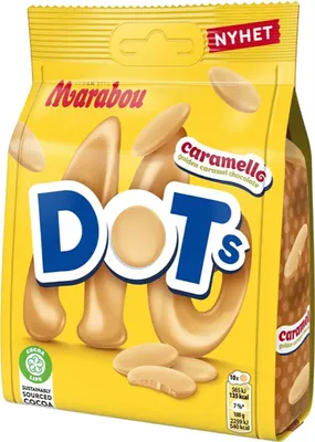 Produktbild von Marabou Dots Caramello Weiße Schokolade Karamell 120g