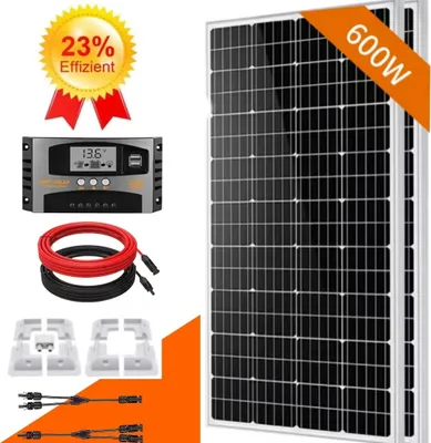 Produktbild von 600W Solarpanel Komplettset Solar Set Photovoltaik 12V Spezielle Halterung für Wohnmobile  Monokristallin Solarmodul