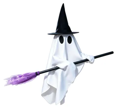 Obrázek produktu pro Dekorace na Halloween – Ducha s košťatkou