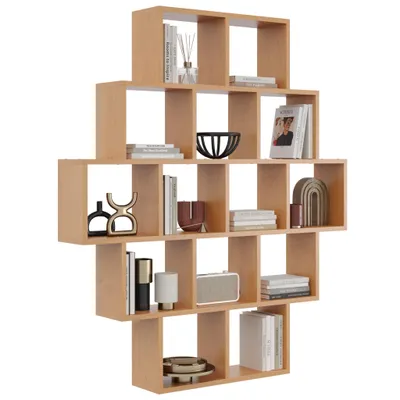 Produktbild von Bücherregal Erle – Moderne Wandbibliothek im skandinavischen Stil für Wohnzimmer, Büro und Kinderzimmer