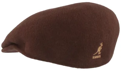 Produktbild von Kangol Flat Cap Schiebermütze 504 aus reiner Wolle, braun, Gr. XXL