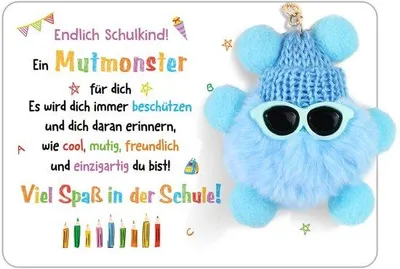 Produktbild von Schulklasse Gelücksbringer Schulkugel Blauw Hängegurt