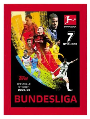 Produktbild von Topps Bundesliga 2025/26 – Sticker Pack (7 Stickere)