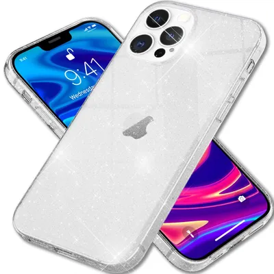 Immagine prodotto di NALIA Custodia Glitter per iPhone 13 Pro Max, Custodia Trasparente Glitter Cover Telefono Cellulare Trasparente