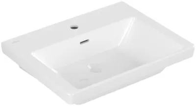 Immagine prodotto di Vasque Villeroy & Boch Subway 3.0, 1 trou pour robinetterie, avec trop-plein, compatible avec robinetterie 3 trous, dessous poncé, 600x470mm, 4A706G01, 4A706G01