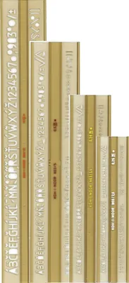 Produktbild von KOH-I-NOOR 750044 Schriftschablone 5er Set nach ISO 309