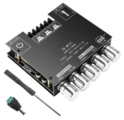 Produktbild von HiFi-Audioverstärker mit 2.1 Kanälen, Bluetooth- und AUX-Anschlüssen