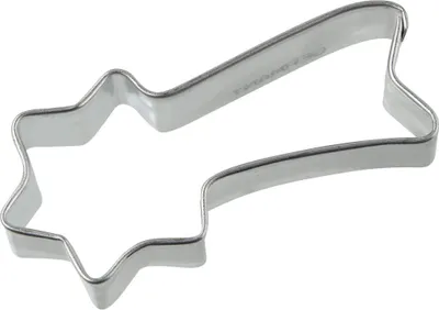 Produktbild von Zenker Ausstecher Sternschnuppe Patisserie, Weihnachtsausstecher für Plätzchen, Ausstechform für Kekse und Fondant, hochwertiger Keksausstecher, Küchenhelfer aus Edelstahl (Farbe: Silber)