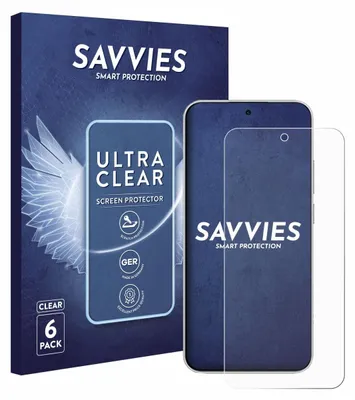 Product packaging for screen protectors, with a screen protector shown on a phone.