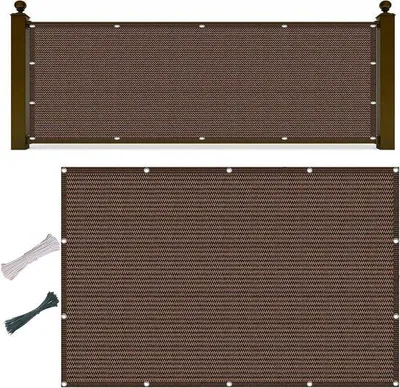 Immagine prodotto di Paravento da balcone - 180 x 275 cm - Traspirante e impermeabile - Telo per la privacy - Marrone
