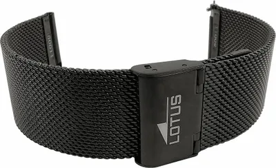 Produktbild von Lotus Uhrenarmband 20mm schwarz Milanaise Edelstahl L50039/1
