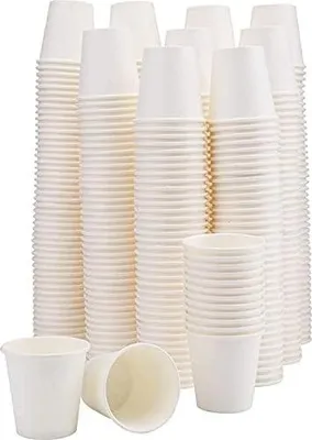 Produktbild von WUWEOT 400 Stück Espresso Pappbecher 60ml 2oz Kaffeebecher Pappbecher Klein Weiß Probierbecher Trinkbecher Partybecher Kaltgetränkebecher Getränkbecher Papierbecher für Kaffee Wasser Getränke