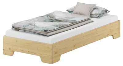 Produktbild von Funktionsbett Bettrahmen 100x190 Pensionsbett, Gästebett mit wählbarem Zubehör V-60.56-10-190ohne Zubehör