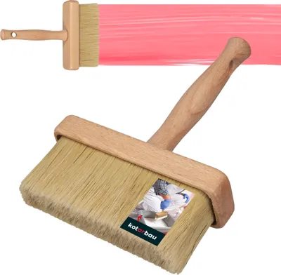 Immagine prodotto di KOTARBAU® Pennello per superfici 140 mm Pennello per pittura murale Pennello con manico in legno Pennello piatto Pennello per smalti Pennello in setola Pennello per pittori Vernice larga