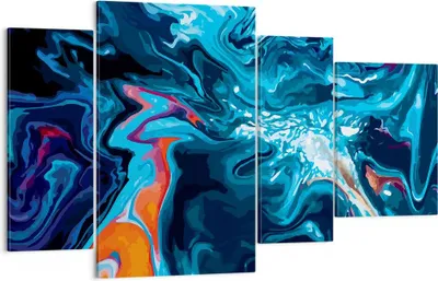 Produktbild von Bild auf Leinwand - Leinwandbild - Abstraktion modern - 120x70cm - Wand Bild - Wanddeko - Leinwanddruck - Bilder - Kunstdruck - Wanddekoration - Leinwand bilder - Wandkunst - DL120x70-4085