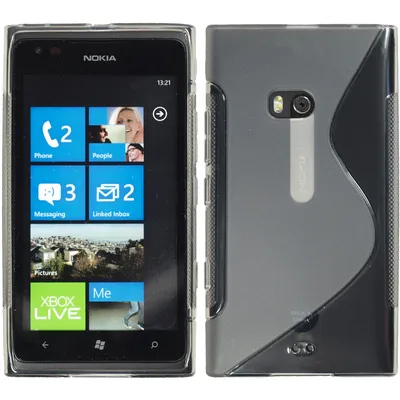 Produktbild von PhoneNatic Case kompatibel mit  Nokia Lumia 900 - grau Silikon Hülle S-Style + 2 Schutzfolien