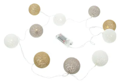 Produktbild von Noor Living Eco 10er LED Lichterkette warmweißes Licht 175 cm braun