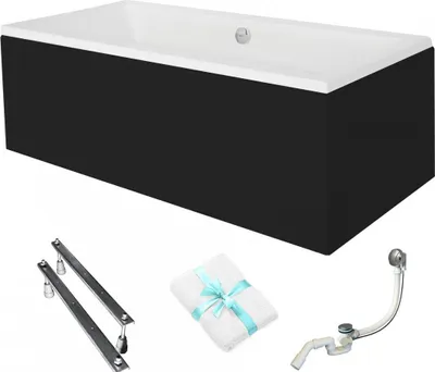 Produktbild von Aqua For You | Besco Quadro Badewanne - 190x90cm - Acryl - Mit Verkleidung - Mit Füßen Und Siphon