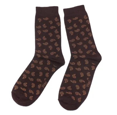 Produktbild von Damen Socken aus Baumwolle Paisley Schoko Größe 39-42