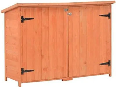 Produktbild von Famanu Holzschrank mit Wasserabweisendem Dach - 120 x 50 x 91 cm