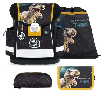 Produktbild von Belmil Classy ergonomisches Schulranzen-Set 4-teilig "Roar Storm" mit Brustgurt
