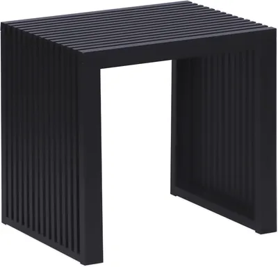 Immagine prodotto di Panca in bambù - Design moderno - Panca per il bagno - 43x45x33 cm - Nera