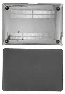 Image de Coque de protection rigide en ABS pour ordinateur portable, étui pour MacBook Air, noir