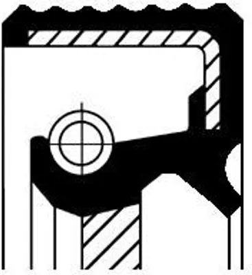 Produktbild von CORTECO Wellendichtring Differential 49429102 Hinten FPM (Fluor-Kautschuk)