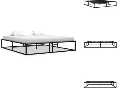 Produktbild von vidaXL Bettgestell Schwarz Metall 160x200 cm - Betten & Bettgestelle