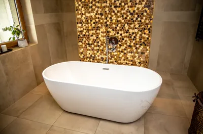 Produktbild von ECOLAM exklusive freistehende Badewanne Standbadewanne moderne Wanne freistehend Elena 170 x 77 cm + Ablaufgarnitur Click Clack Acryl