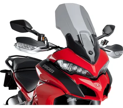 Productafbeelding van Windscherm PUIG, touring uitvoering, licht getint, afmetingen 605x335mm, geschikt voor Ducati
