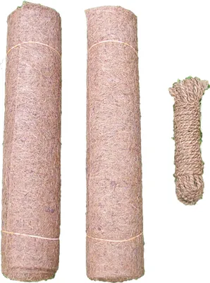 Produktbild von Unkrautschutzmatte aus Kokosfaser, 150 x 50 cm, 7 mm dick, 2er Pack, incl. 15 m Kokosseil gratis
