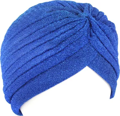 Obrázek produktu pro Třpytivá Turbanová Čepice - Tmavě Modrá KP6636