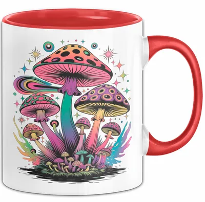 Produktbild von Pilz Fan Tasse Geschenkidee für Pilzliebhaber (Rot)