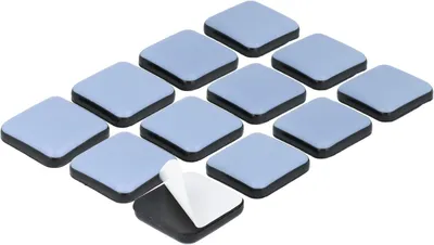 Produktbild von 12 selbstklebende Teflongleiter 25 x 25 mm PTFE für Möbel eckig