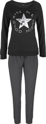 Produktbild von Buffalo Pyjama 2 -teilig schwarz-anthrazit Größe 32/34