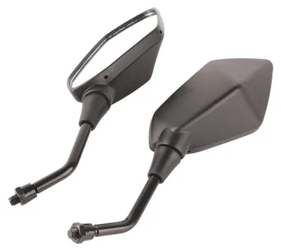 Image de Paire de rétroviseurs universels pour moto Accessoire moto Noir 10 mm