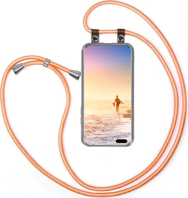 Produktbild von UMHÄNGEHÜLLE + KORDEL für Huawei P40 Pro / P40 Pro+, Farbe:Shiny Coral