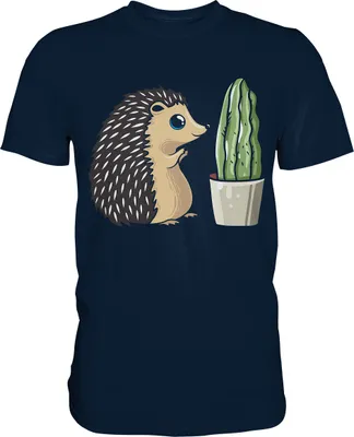 Produktbild von Igel Kaktus Stachel Freundschaft T-Shirt – Navy / S